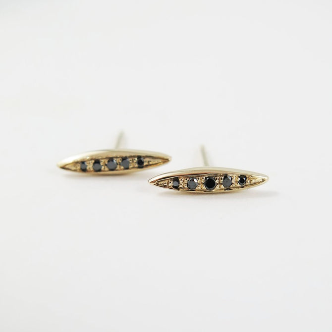 Pod Earrings - Black Diamond