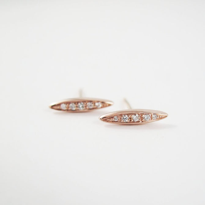 Pod Earrings - White Diamond